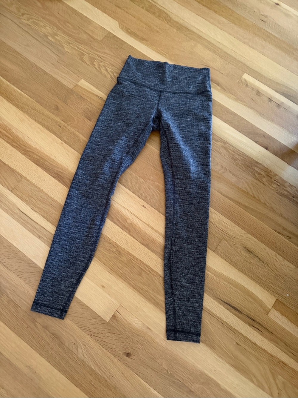 Lululemon Wunder Under Heathered herringbone Gray High-Waist Leggings 6